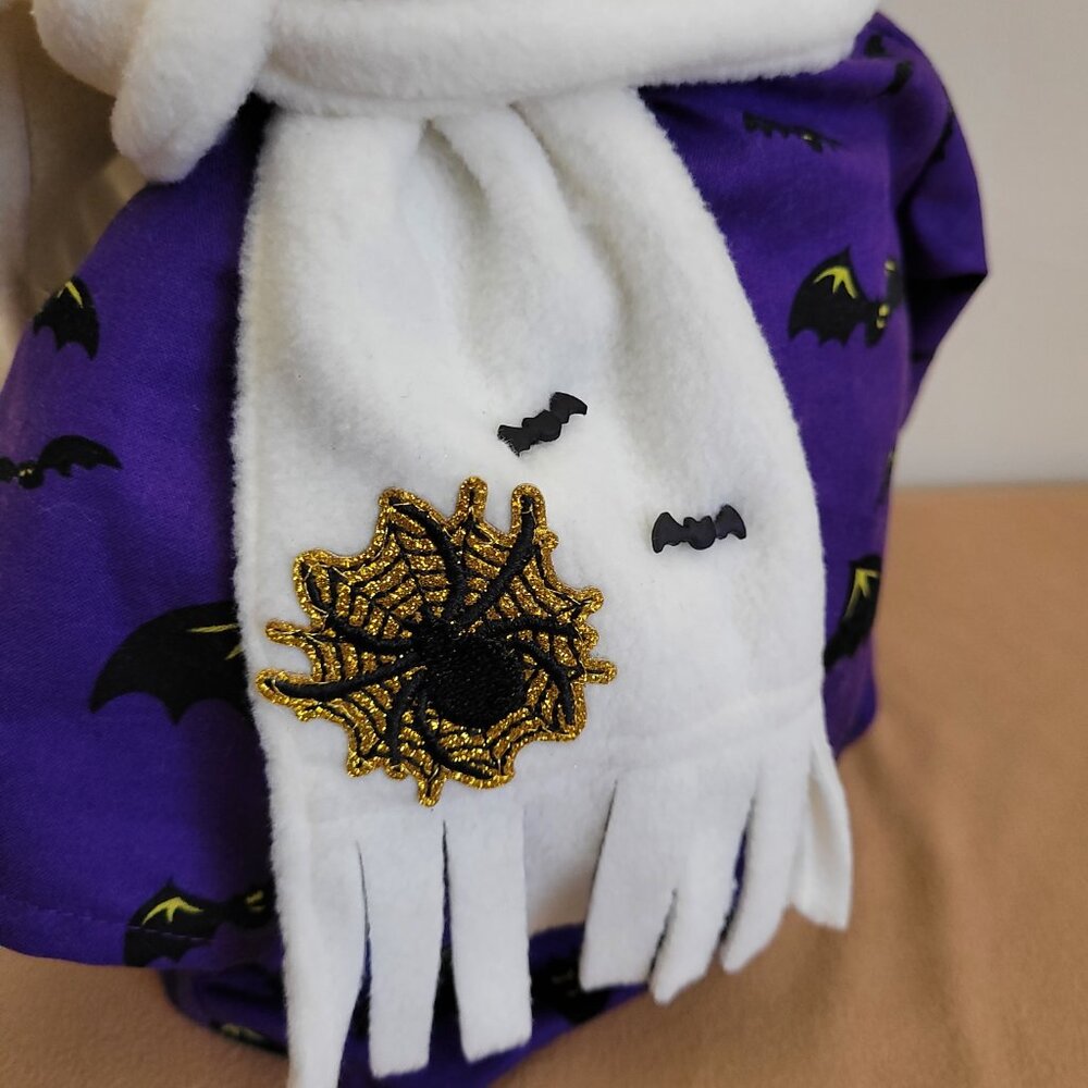 Spooky Bats 2pc Halloween Outfit/scarf set for 11" Mattel Child Grogu Yoda dolls - Picture 3 of 7